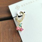 Kendra Scott Cherry Gold Huggie Earrings Berry Kyocera Opal