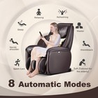 Full Body Sl Track Zero Gravity Massage Chair W  Pillow Reversible Footrest Heat