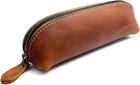 Leather Pen Case Pencil Bag Pouch With Zipper S Handmade Nuine