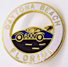 Daytona Beach Florida 600 Bowling Award Lapel Pin Racing Theme Vintage