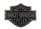 Harley-davidson Embroidered Patch Hd Bar   Shield Black   Silver Free Shipping