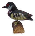Duck Decoy Hand Carved Wood Miniature Doll House Accessory Handpainted Bird