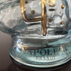 Vintage Napoleon Brandy Figural Glass Decanter Bottle Gold Trim Barware