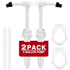 5 Gallon Pump Dispenser 2 Pack 1oz Liquid Soap Shampoo Detergent Pump