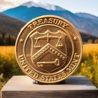 Vintage    p    Copper Us Treasury Token Medal Philadelphia Mint Fast Free Shipping