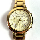 Michael Kors Womens Parker Watch Mk 5701 Gold Tone Dial 39mm Stainless Steel