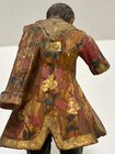 Antique European Hand Carved Polychrome   Gilt Wood 9  Baroque Figure Man Santos