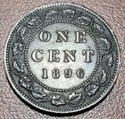 Canada 1896 Large Cent Ef Xf Original Toning Victoria Canadian Large Penny Coin