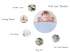 Muslin Cotton Gauze Baby Blanket  Swaddle Wrap  47   x47    Toddler Stroller Throw