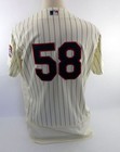 Fernando Abad Game Used Jersey Home Cream Minnesota Twins Mlb Authentic Baseball