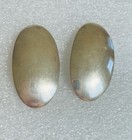 Vintage Navajo Sterling Silver Signed Pc Elongated Minimalist Earrings