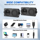 Computer Speakers Pc Laptop Soundbar 3 5mm Aux Volume Control Desktop Black