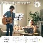 Foldable Music Stand Adjustable Tripod Portable Sheet Holder With Bag