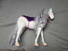 Battat My Generation Circus Horse Fits 18    Doll White With Purple Saddle Blanket