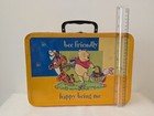 Set Of 2 Vtg 1995 Pooh Figurine   Lunchbox - Xlg Metal Tin   Tigger With Piglet