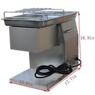 Qx 4mm Blade Commercial Meat Slicer Meat Cutter Cutting Machine 250kg h 110v