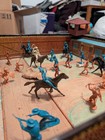Vintage 1968 Marx Carry-all Action Fort Apache Play Set  4685 Cowboys Indians