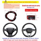 Bling Car Steering Wheel Cover  Non-slip Elastic Stretch Leather Auto Red