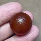 1 Pcs Tibetan Natural Old Oily Vein Agate Dzi   Round Weathered Patina  Bead M29