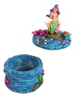 Beautiful Mermaid Mergirl Sitting On Rock By Corals Mini Decorative Box Figurine
