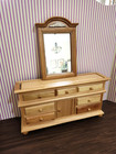 Vintage Dollhouse Miniature Town Square Dresser W concord Mirror - 1 12 Scale