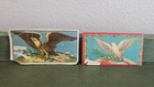 2 Antique Vintage Army   Navy Sewing Needle Books Battleship Iowa Plane Japan