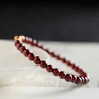 Natural Wine Red Garnet 5mm Beads Healing Passion Gemstone Stretch Bracelet