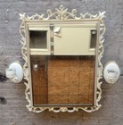 Vintage Mcm French Provincial Wall-mounted Medicine Cabinet With Lights 