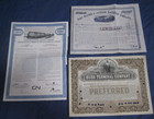 10 Pcs Antique Assorted Railroad Stock Certificates Transportation Trains