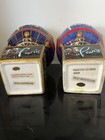 Paris Las Vegas Hot Air Balloon Souvenir Blue Ceramic Drink Cup Mug   Lids  2 