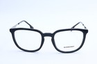 Authentic Burberry B 2307 3001 Royel Black Square Eyeglasses Clear Lenses 52mm