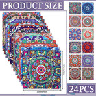 24pcs Mandala Microfiber Eyeglass Cleaning Cloths Lens Screen Soft Reusable 6x6