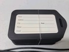 10 Pcs Luggage Suitcase Bag Tags Travel Name Address Black Plastic 3 x2  New
