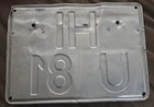 Authentic Vintage Ger Man Square Vehicle Motorcycle Agricultural License Plate