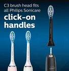 4-pack Genuine Philips C3 Premium Plaque Control Brush Heads  Black