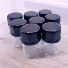  144 Pack  1 5 Ml Clear Glass Vials With Black Closed Top Screw Caps  0 4 Dram 