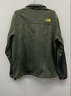 The North Face Men s Full Zip Sweater Fleece Jacket Heathered Green Yellow Sz M