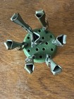 Vintage Green Floral Arranger Flower Frog With Numbers Reynolds Company