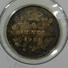 1901 Canadian Silver 5 Cents Nice Better Grade Coin Canada  340