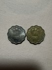 India 1950 Anna Lot Of 2 Coins Unc Scarce