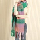 Women s Winter Knit Scarf Warm Thick Plaid Long Large Oversized Checked Wrap