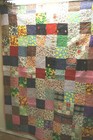 Q 22  Vintage Quilt  Machine Quilted  Patchwork  62 X 76 Inches