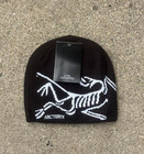 Arc teryx Bird Head Toque Orca Black Merino Wool Beanie Winter Ski Hat Nwt