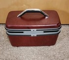 Vintage Samsonite Silhouette Ii Burgundy Red Train Clam Case No Keys