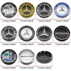 Set Of 4 75mm Wheel Center Rim Hub Caps For Mercedes-benz Silver Chrome Star