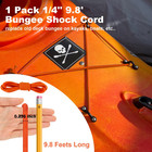 Kayak Deck Rigging Kit 1 4  9 8  Bungee Cord With 6 D Rings  4 J Hooks Tie Down