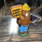 Smokey The Bear  Prevent Forest Fires Tall Cast Iron Coin Bank Rare Original 8   
