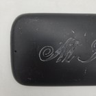 Vintage  at Rest  Etched Black Painted Metal Casket Plaque   Memento Mori