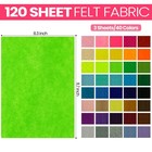 Reginary 120 Pcs 12 X 8 Inch Felt Sheets Bulk For Craft 12 X 8 Inch  Classic