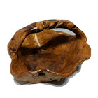 Carved Birdseye Maple Burl Wooden Basket Type Bowl Wood Tree Stump Art Vtg 15 